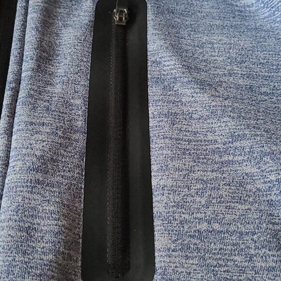 ZELOS TECH FLEECE COMFORT LIGHTWEIGHT ZIP HOODIE- CALM BLUE MEN'S MEDIUM - Picture 7 of 14